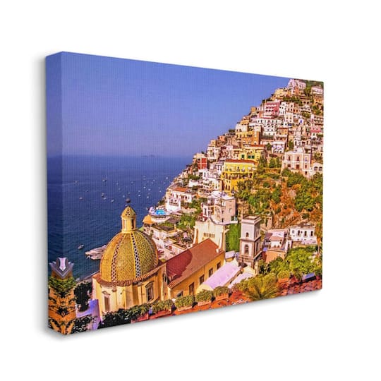 Stupell Industries Coast Town Ocean Landscape Photograph Canvas Wall Art